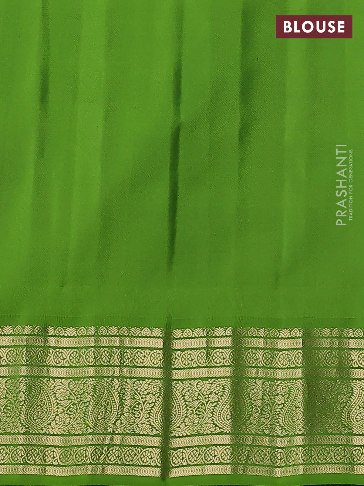 Pure gadwal silk saree black and mehendi green with zari woven buttas and temple design paisley zari woven border - Image 4