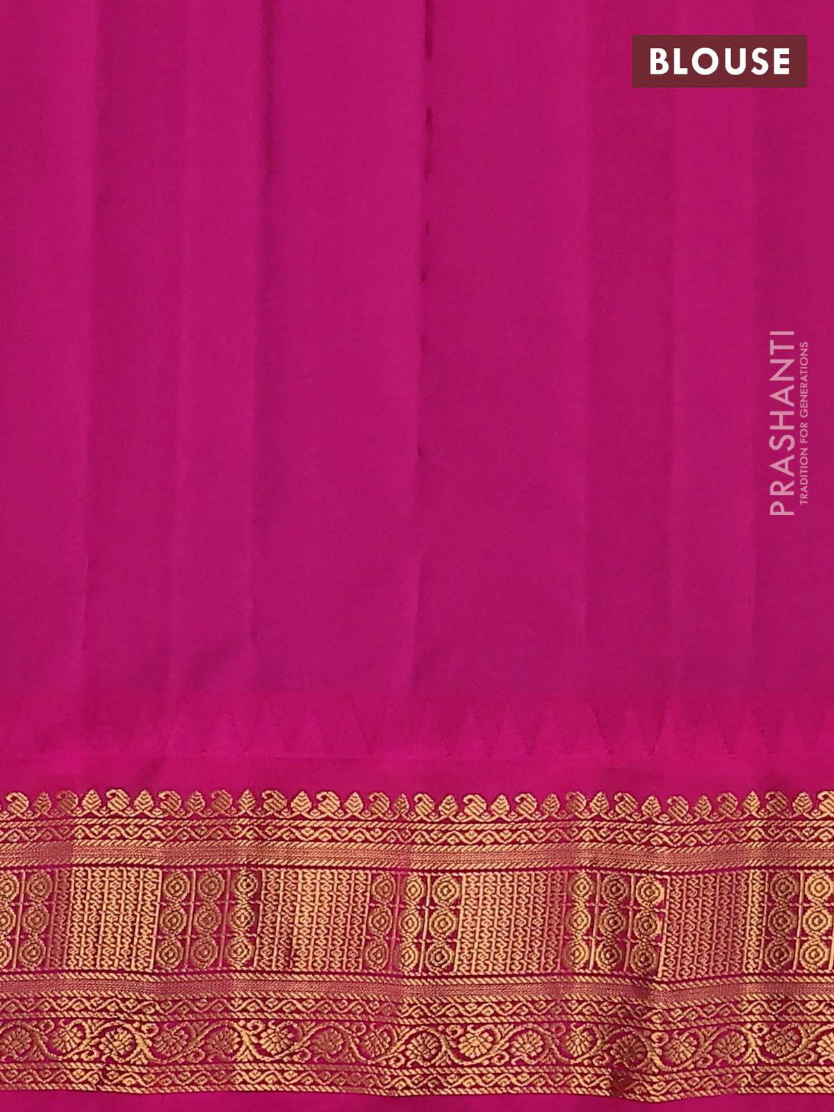 Pure gadwal silk saree blue and pink with zari woven buttas and temple design zari woven border - Image 4