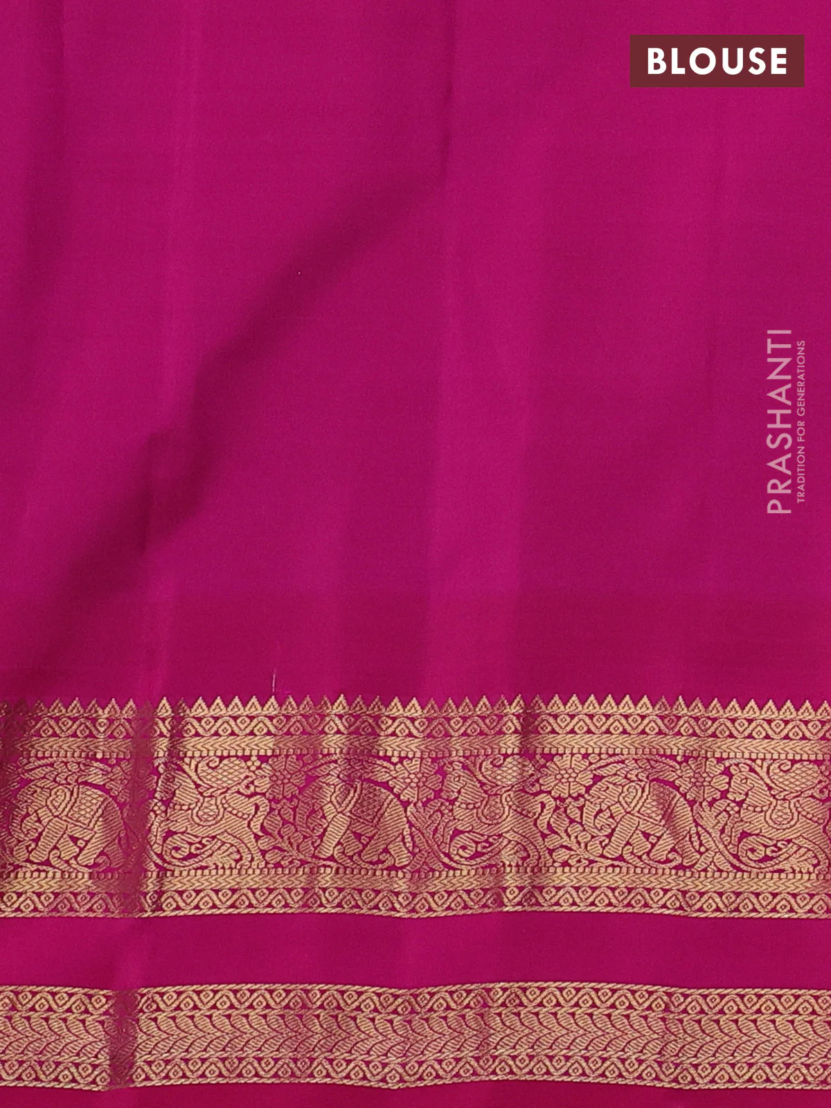 Pure gadwal silk saree cs blue and pink with zari woven buttas and temple design rettapet zari woven border - Image 4