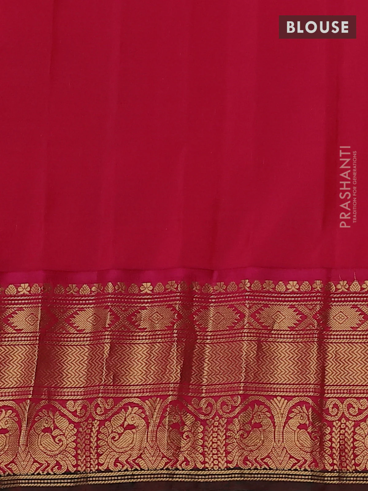 Pure gadwal silk saree dual shade of bluish green and pink with allover zari checks & buttas and long rich zari woven border - Image 4