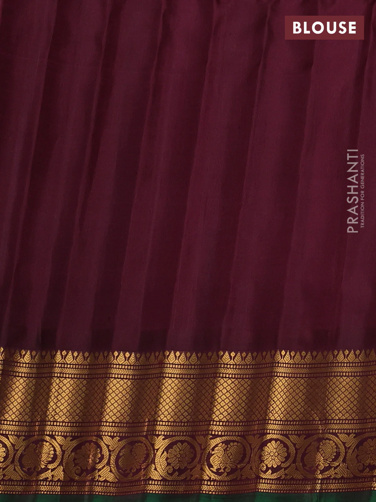 Pure gadwal silk saree dual shade of pinkish orange and deep maroon with zari woven buttas and temple design zari woven border - Image 4