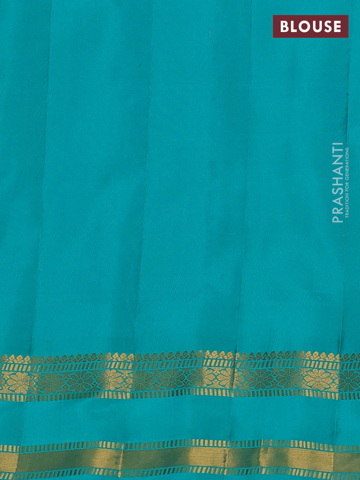 Pure gadwal silk saree dual shade of purple and teal green with allover zari checks & buttas and temple design rettapet zari woven border - Image 4