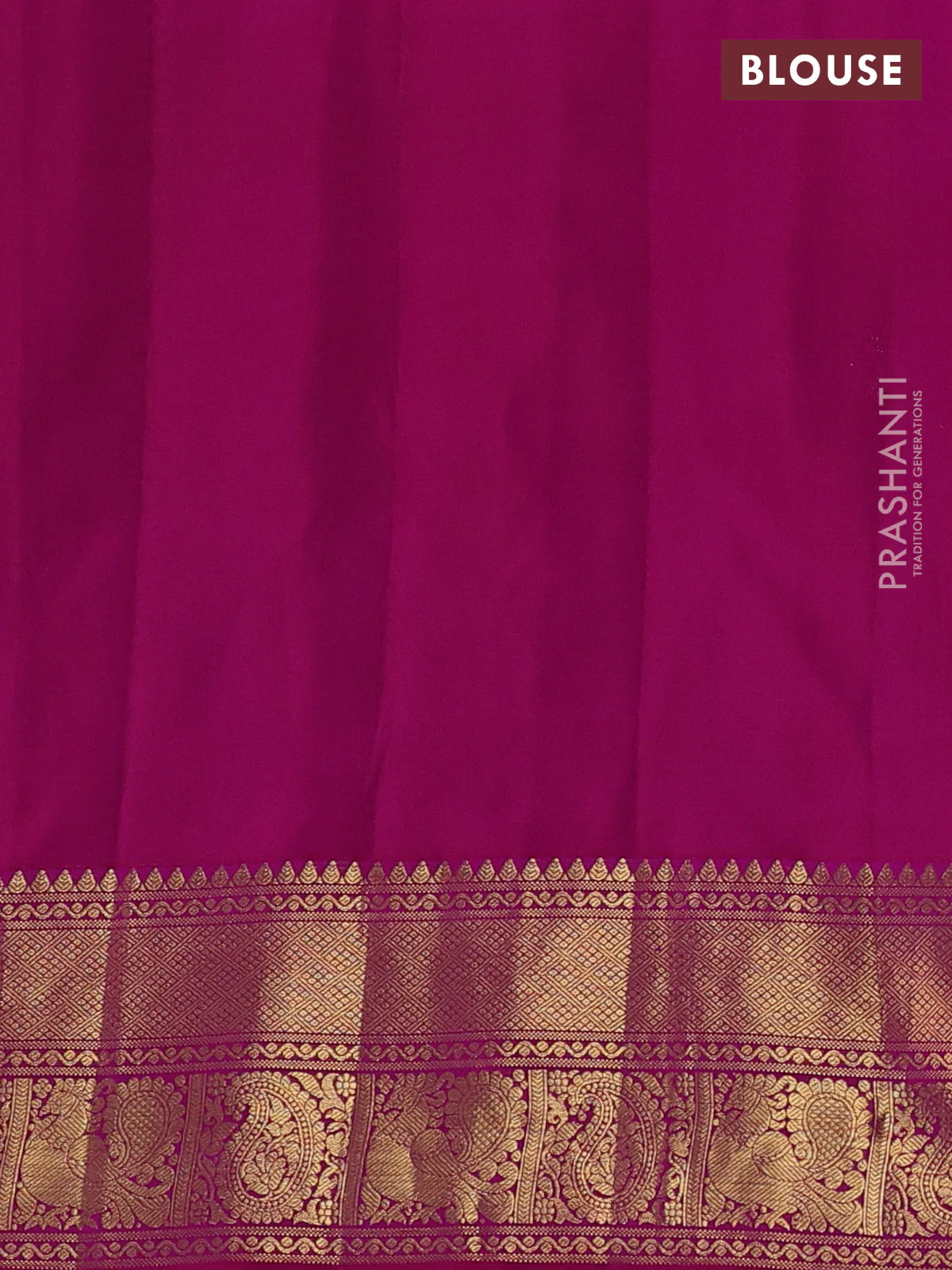 Pure gadwal silk saree green and magenta pink with annam zari woven buttas and temple design zari woven border - Image 4