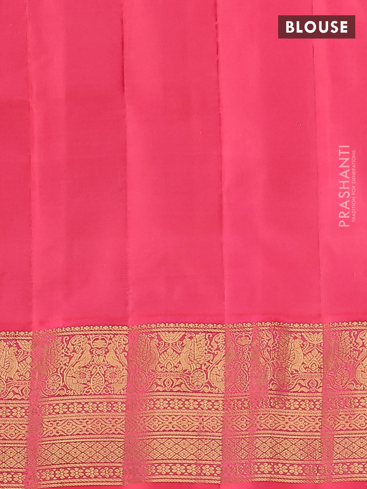 Pure gadwal silk saree lavender shade and peach pink with allover stripe pattern and long zari woven border - Image 4