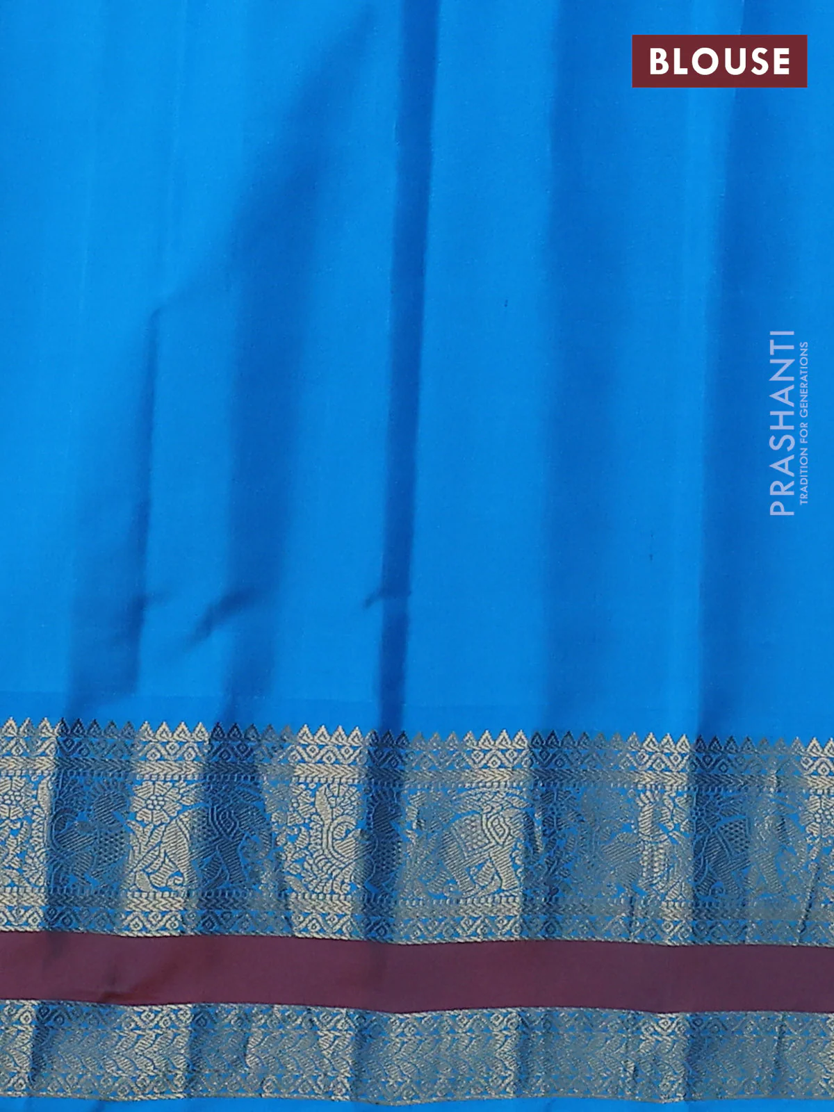 Pure gadwal silk saree lotus pink and cs blue with zari woven buttas and long temple design zari woven border - Image 4