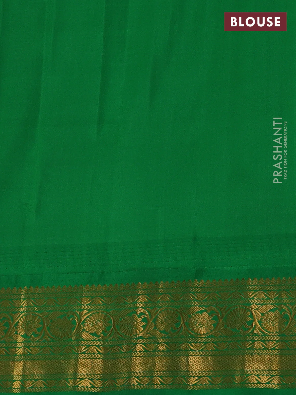 Pure gadwal silk saree mild peach and green with zari woven buttas and temple design zari woven border - Image 4