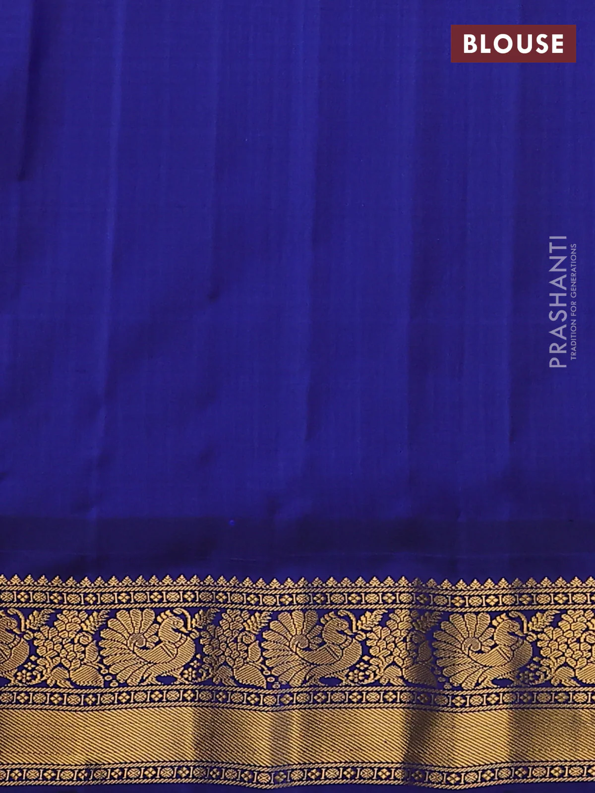 Pure gadwal silk saree off white maroon and blue with allover small checks & zari buttas and temple design floral zari woven border - Image 4