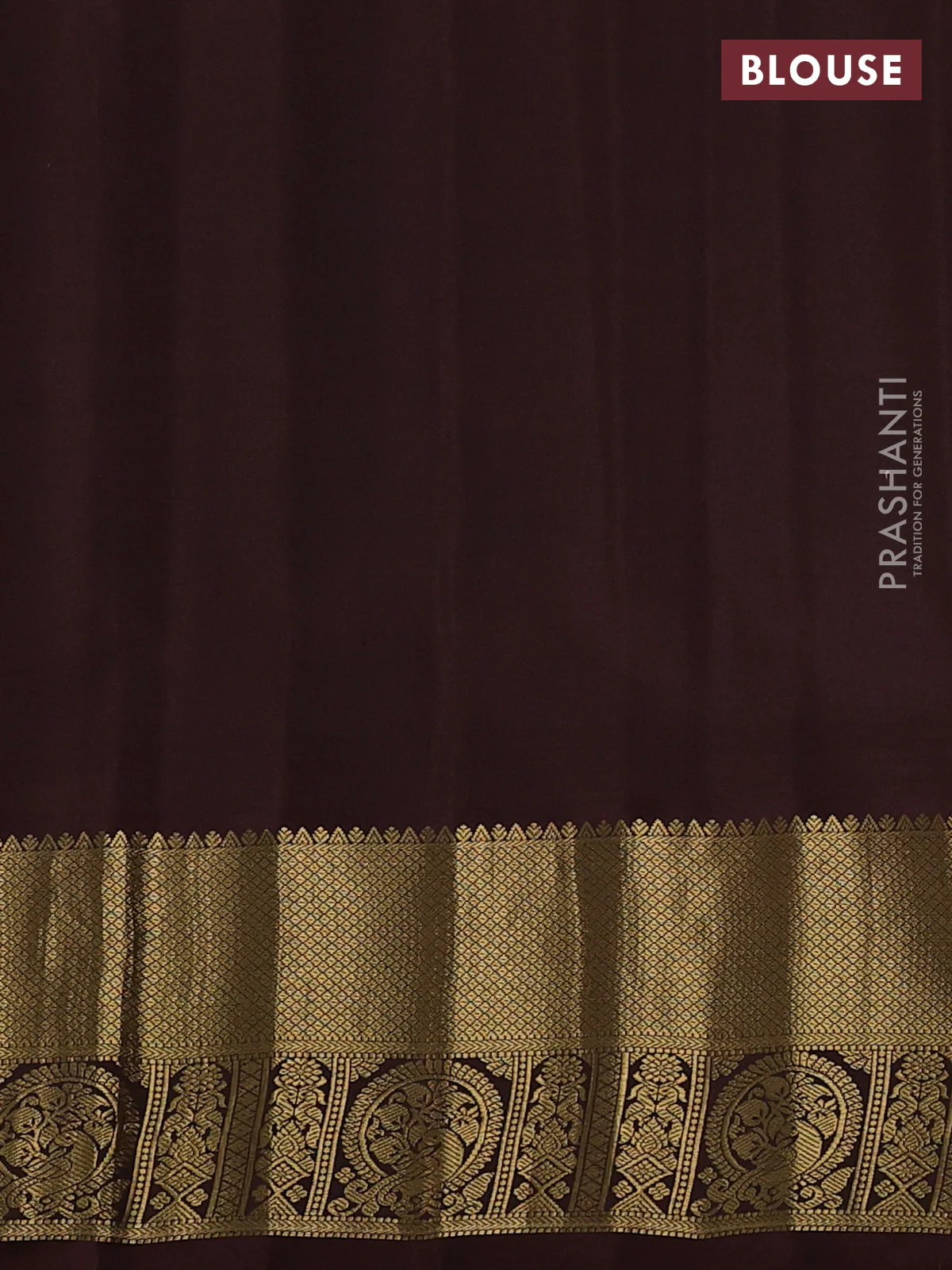Pure gadwal silk saree peach pink and coffee brown with zari woven buttas and temple design zari woven border - Image 4