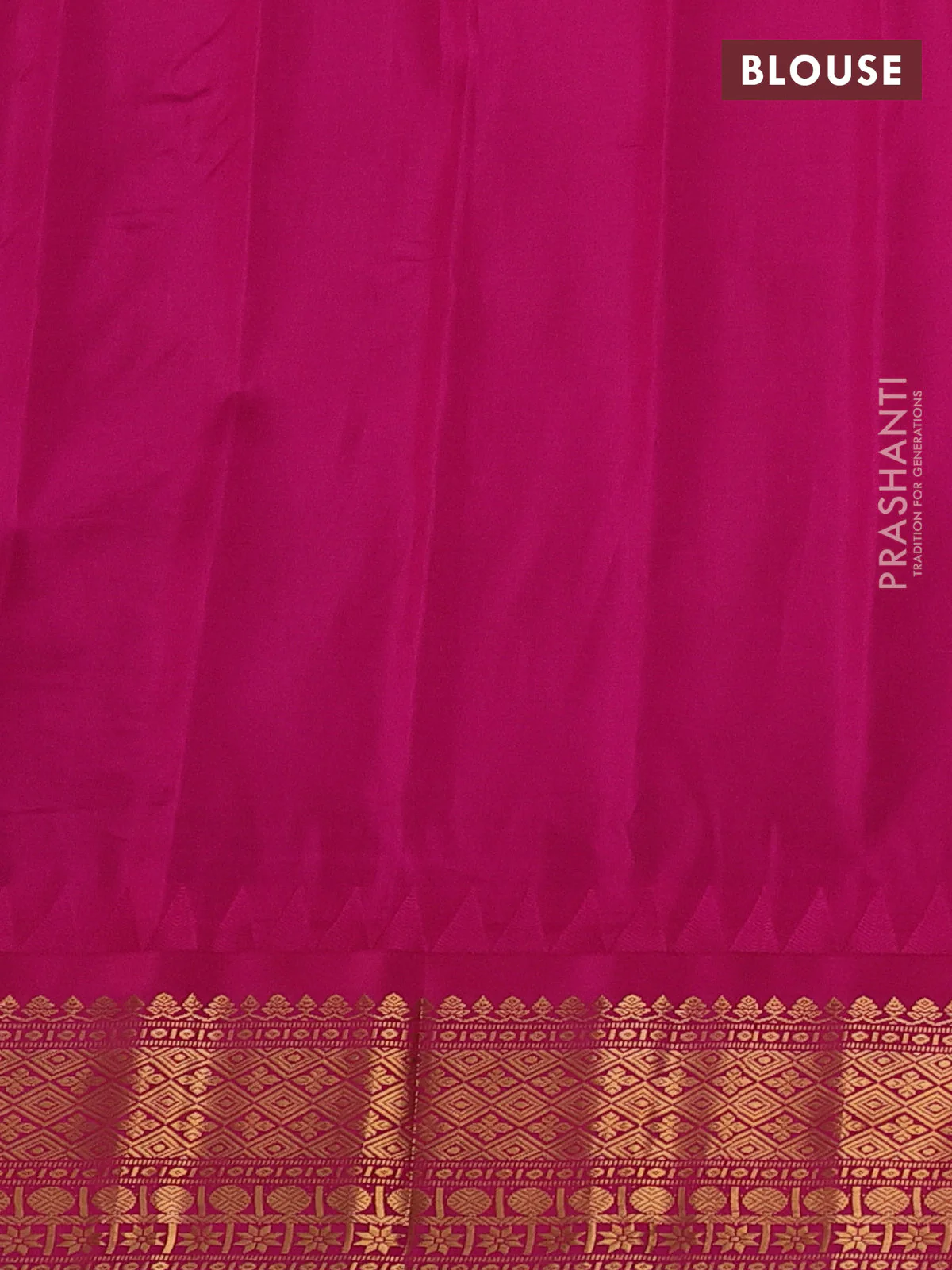 Pure gadwal silk saree peacock blue and pink with zari woven muniya buttas and temple design zari woven border - Image 4