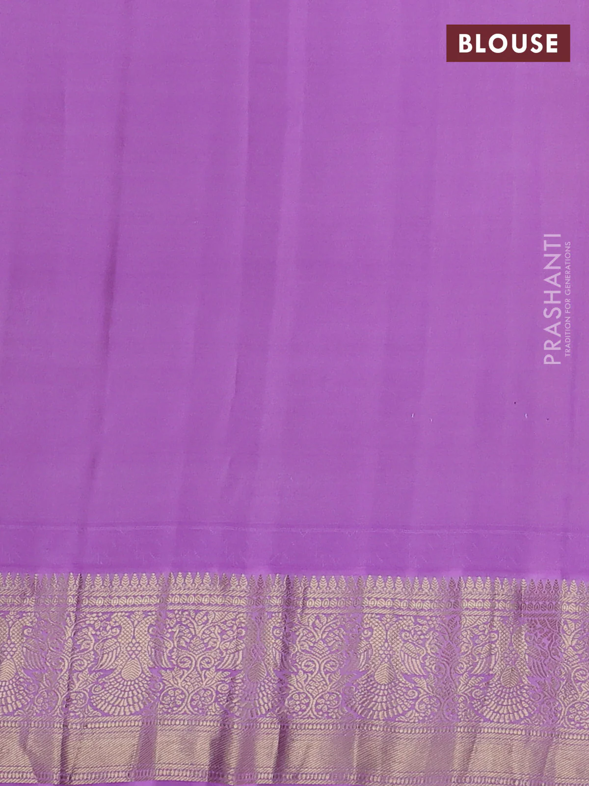 Pure gadwal silk saree pink and lavender with zari woven buttas and temple design zari woven border - Image 4