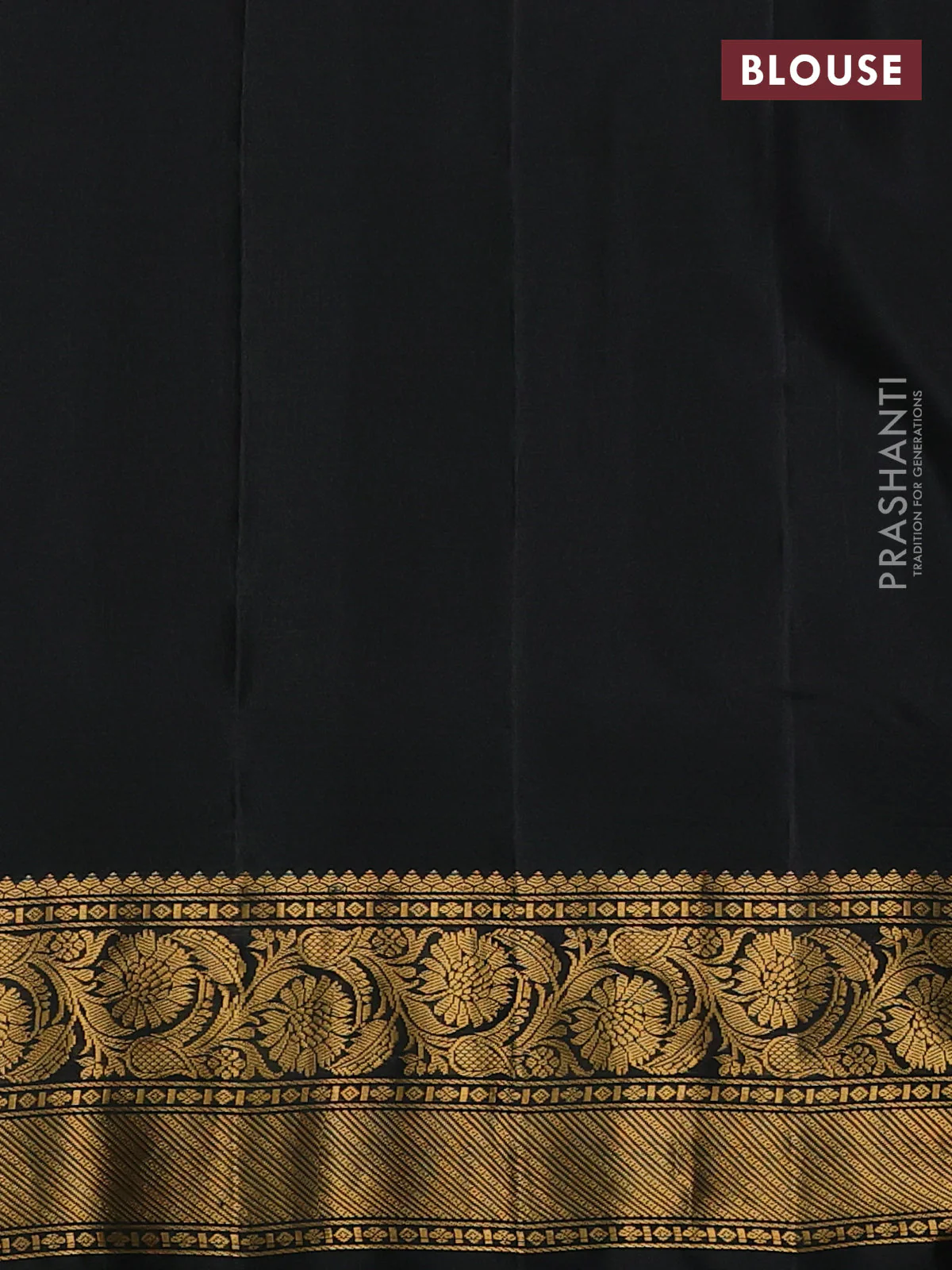 Pure gadwal silk saree pista green and black with allover zari checks & buttas and temple design zari woven border - Image 4