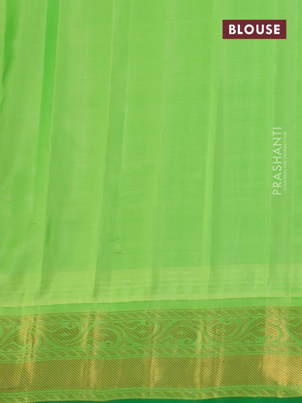 Pure gadwal silk saree sunset orange and light green with zari woven buttas and temple design zari woven border - Image 4