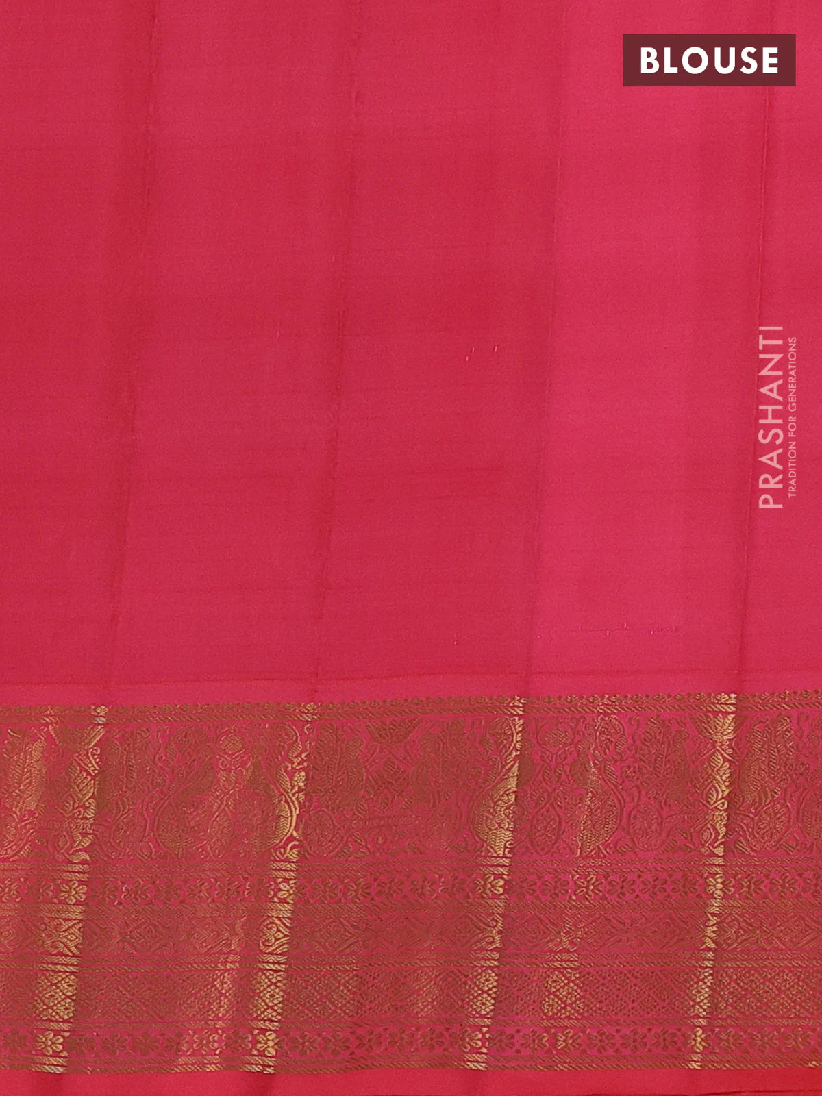 Pure gadwal silk saree teal blue and peach pink shade with allover stripe pattern and zari woven korvai border - Image 4