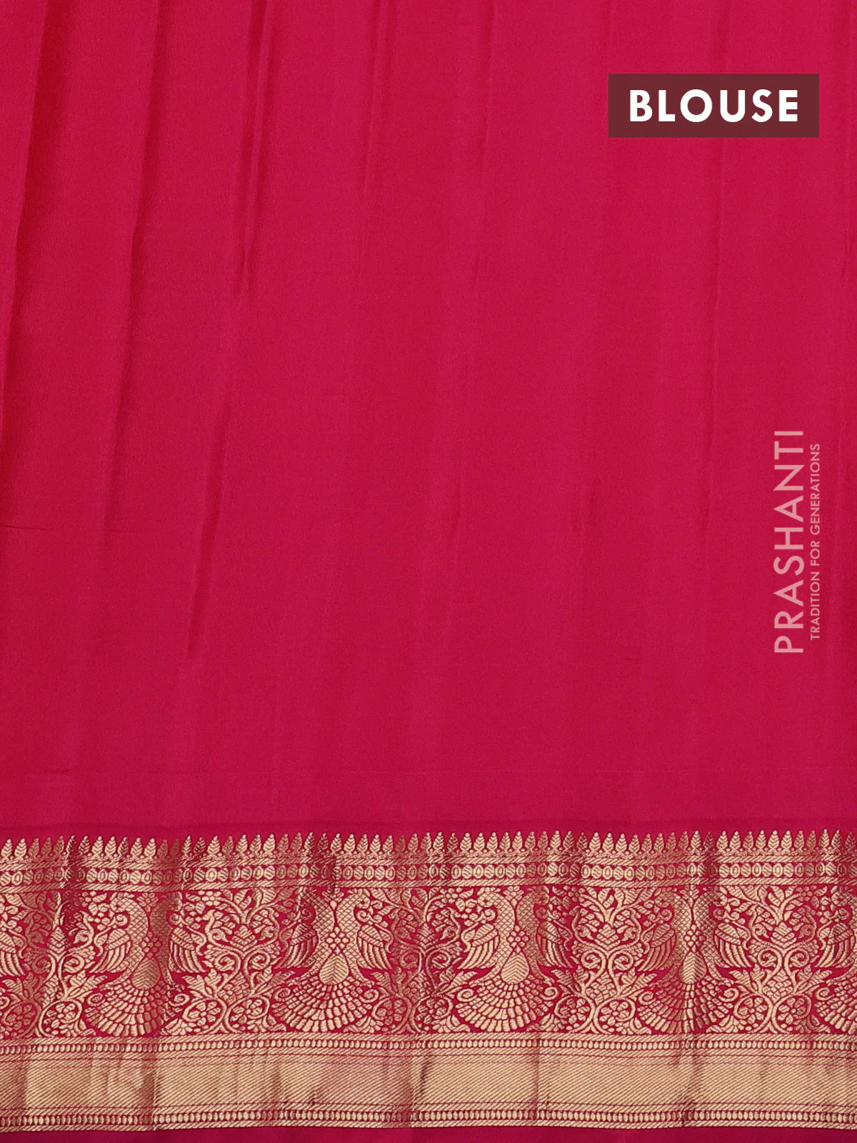 Pure gadwal silk saree teal blue and pink with annam & rudhraksha zari woven buttas and temple design zari woven border - Image 4