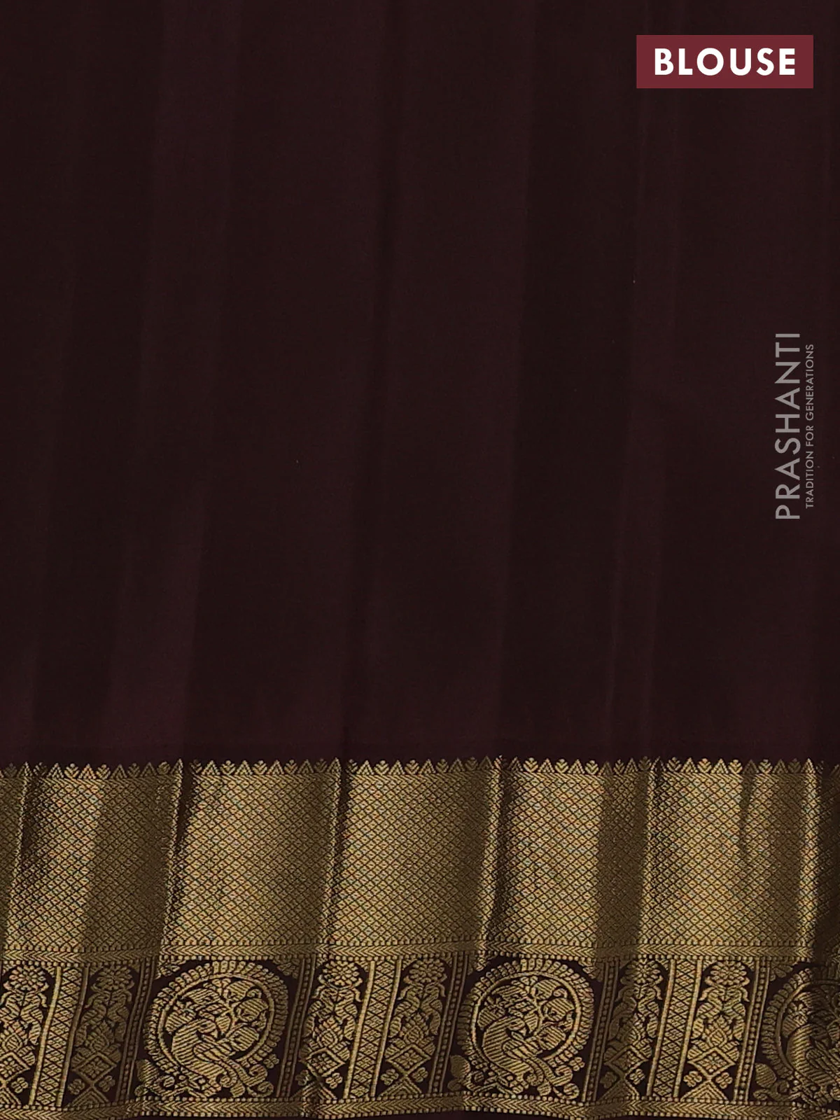 Pure gadwal silk saree yellow shade and coffee brown with zari woven buttas and temple design zari woven border - Image 4