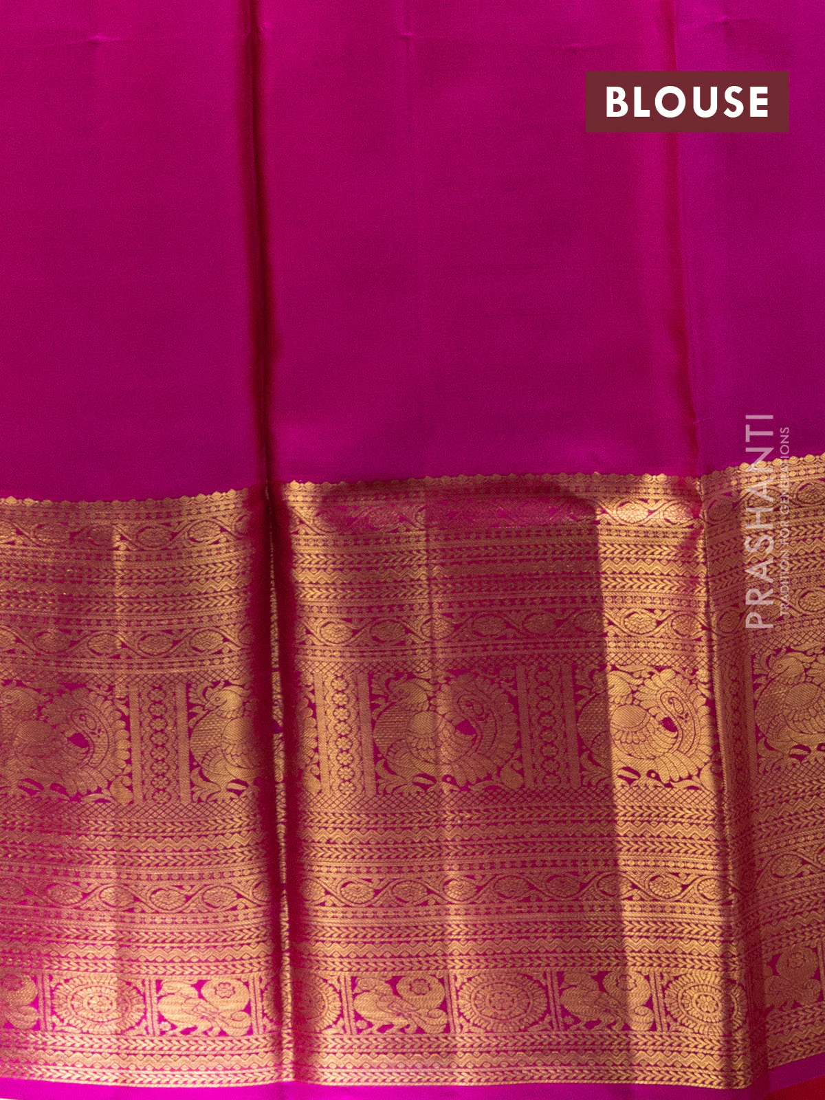 Pure kanchipuram silk lehenga yellow and pink with annam & mayil chakkaram zari woven buttas and long annam zari woven border - Image 2