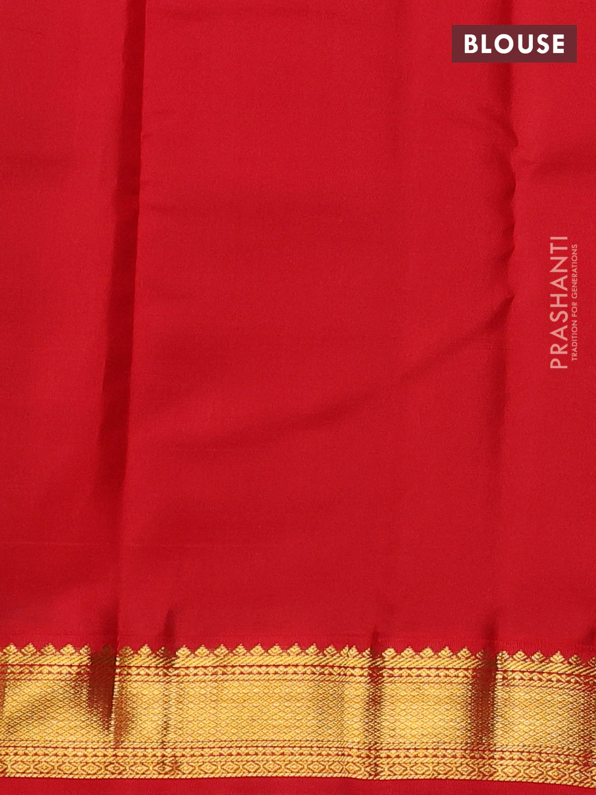 Pure kanchipuram silk saree black and red with allover checks & buttas and zari woven korvai border - Image 4