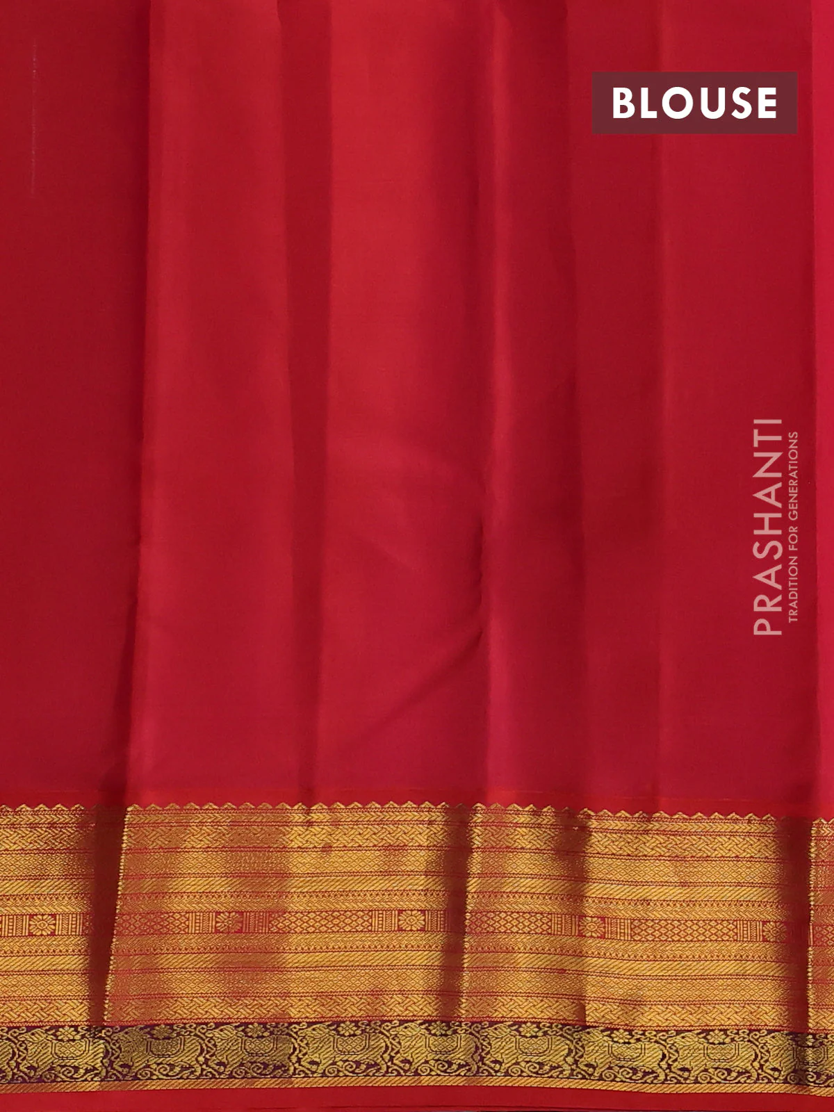 Pure kanchipuram silk saree black with zari woven buttas and ganga jamuna border - Image 4