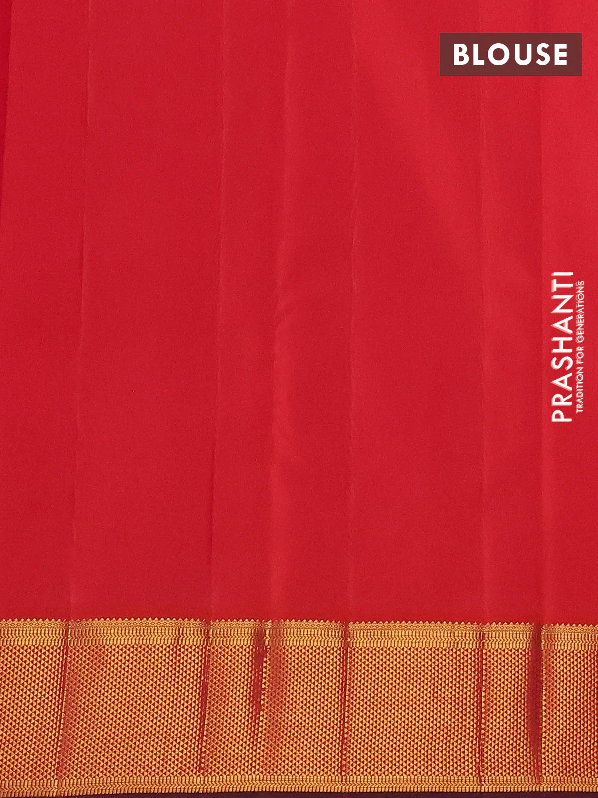 Pure kanchipuram silk saree blue and dual shade of pinkish orange with plain body and zari woven korvai border - Image 4