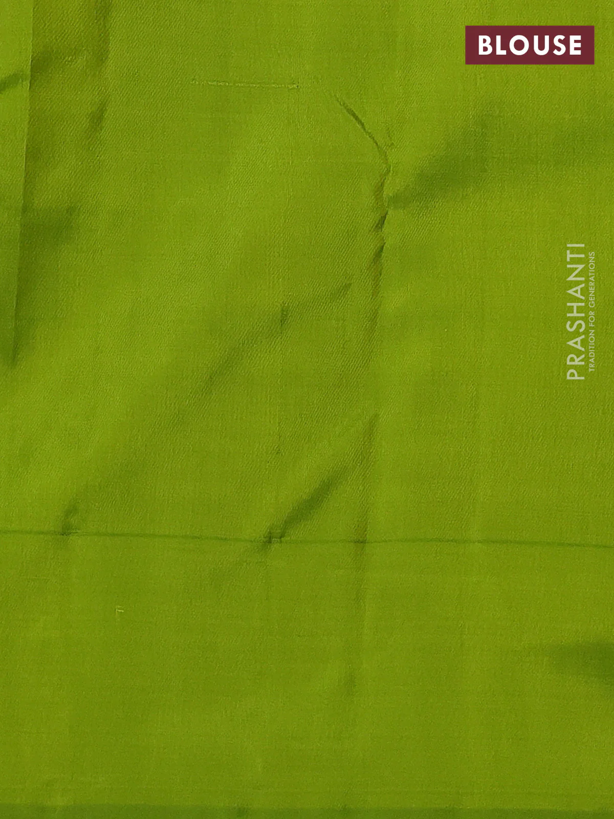 Pure kanchipuram silk saree blue and light green with allover zari checked pattern and simple border - Image 4