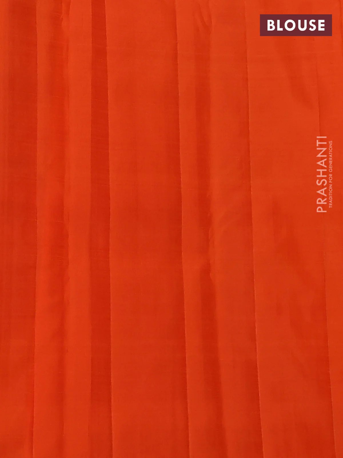 Pure kanchipuram silk saree blue and orange with allover silver & gold zari weaves in borderless style - Image 4
