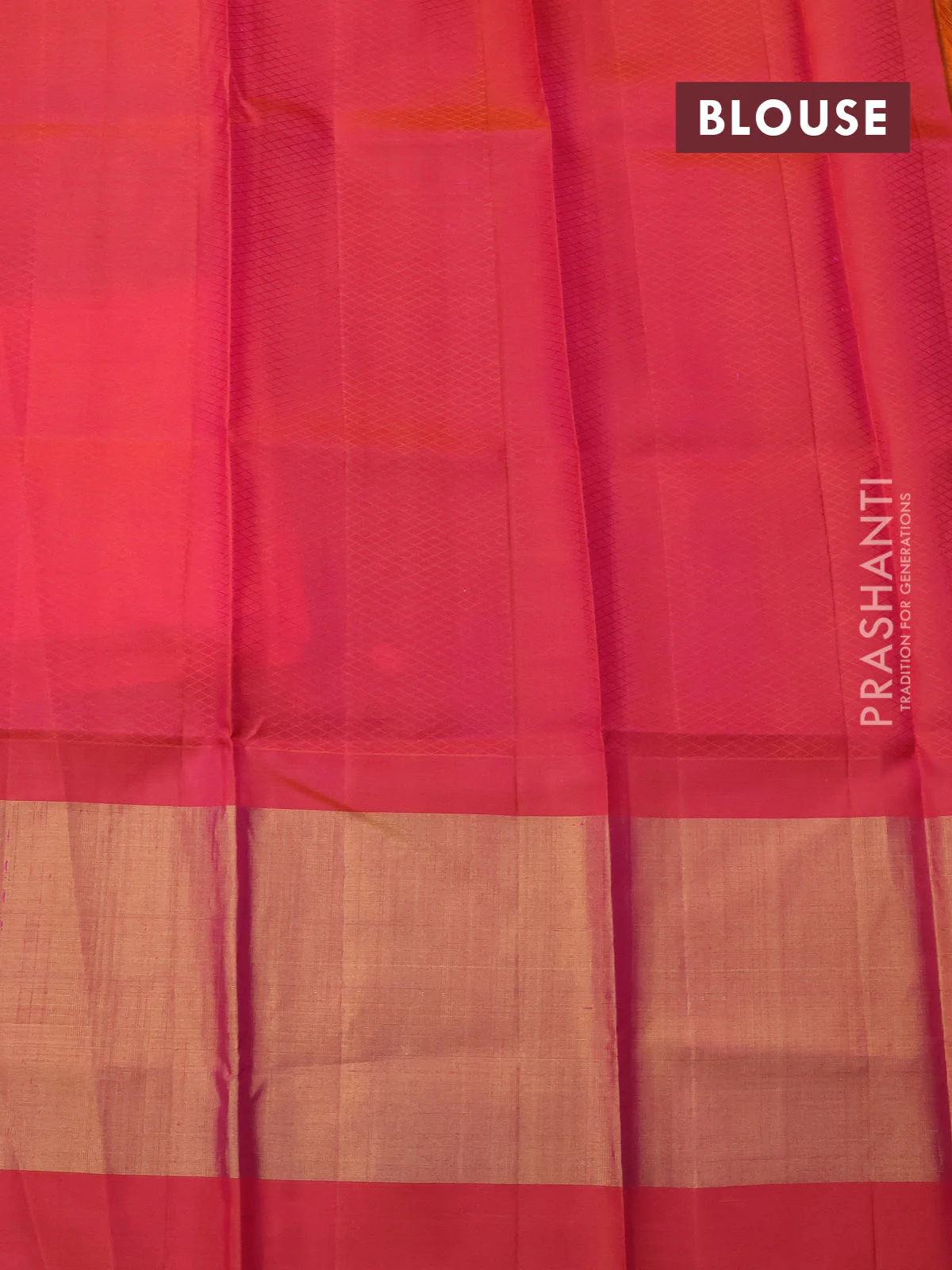 Pure kanchipuram silk saree BLUE and peach pink with allover silver zari brocade weaves and long rich zari woven border - Image 4