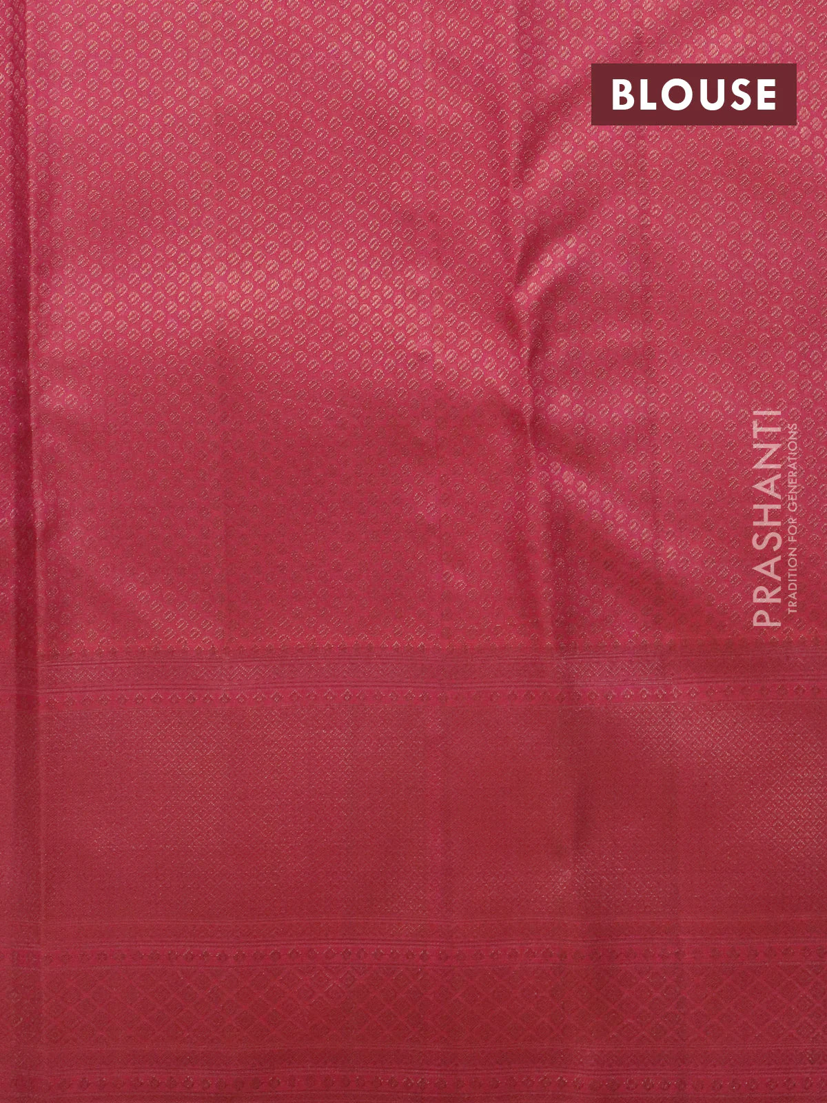 Pure kanchipuram silk saree blue and pink with allover zari woven brocade weaves and zari woven border - Image 4