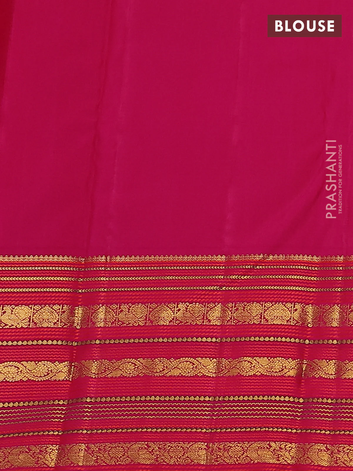Pure kanchipuram silk saree blue and pink with allover zari woven brocade weaves and zari woven korvai border - Image 4
