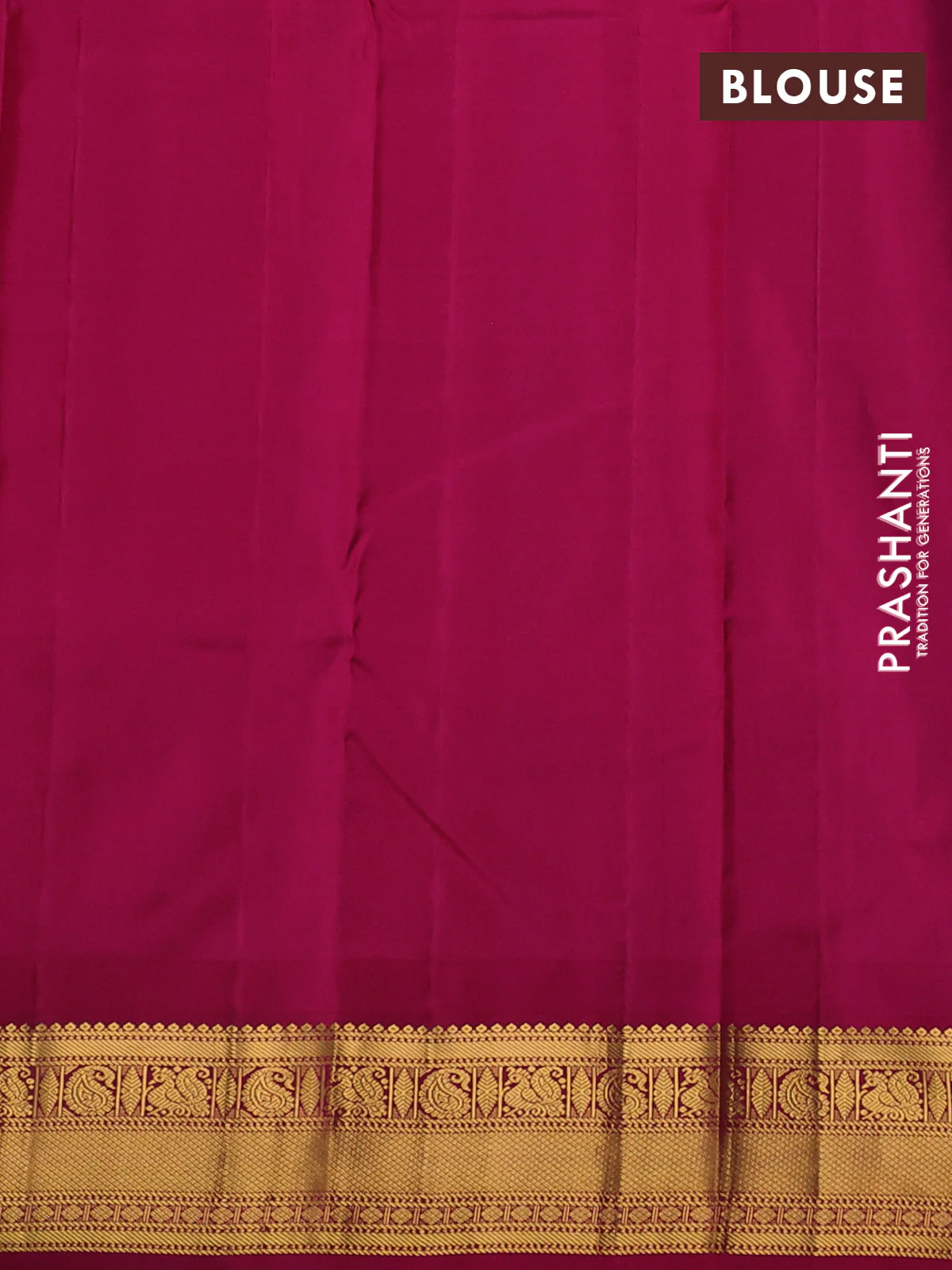 Pure kanchipuram silk saree blue and pink with annam zari woven buttas and temple design zari woven border - Image 4