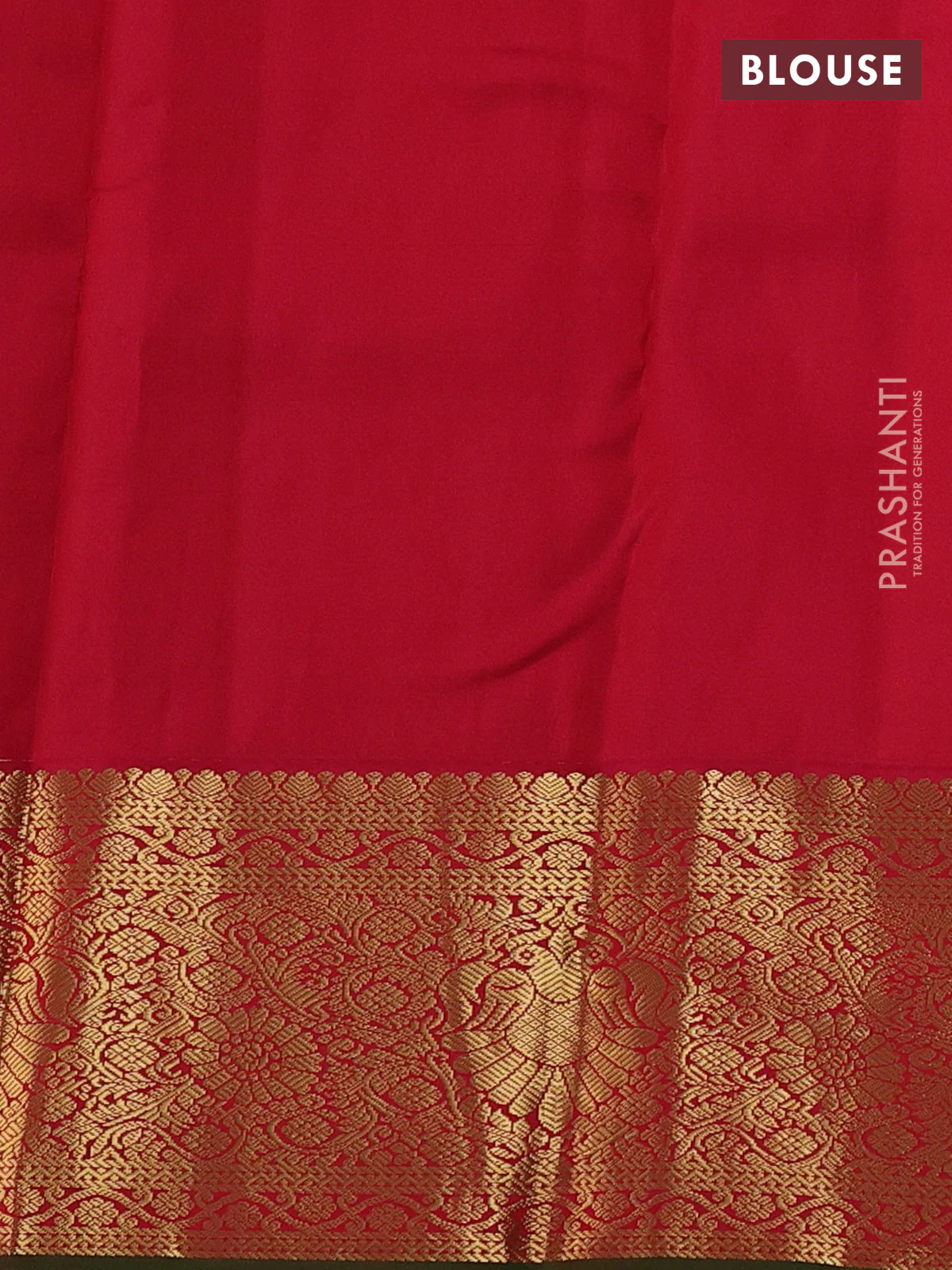 Pure kanchipuram silk saree bottle green and pink with allover zari checks & buttas and rich zari woven korvai border - Image 4