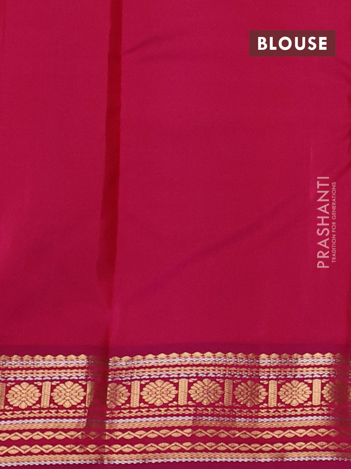 Pure kanchipuram silk saree bottle green and pink with allover zari weaves & buttas and rich zari woven korvai border - Image 3