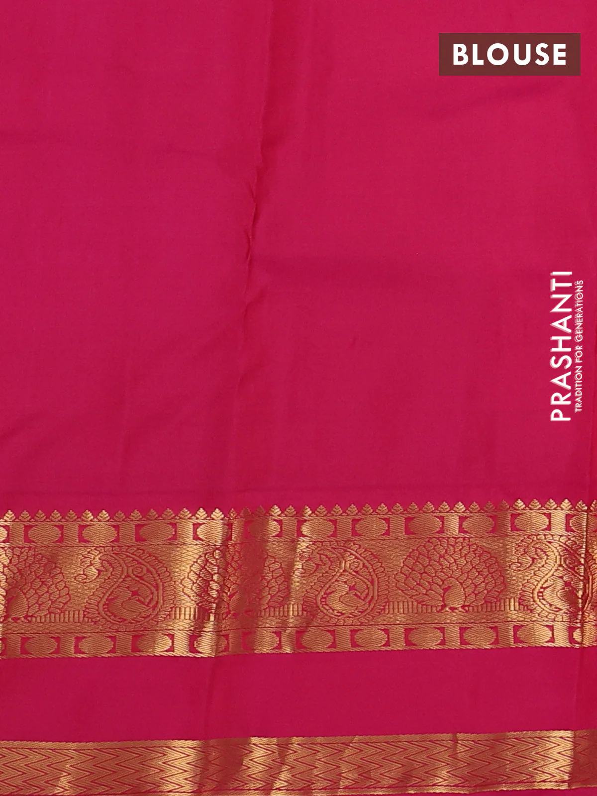 Pure kanchipuram silk saree bottle green and pink with floral zari woven buttas and rettapet zari woven border - Image 3