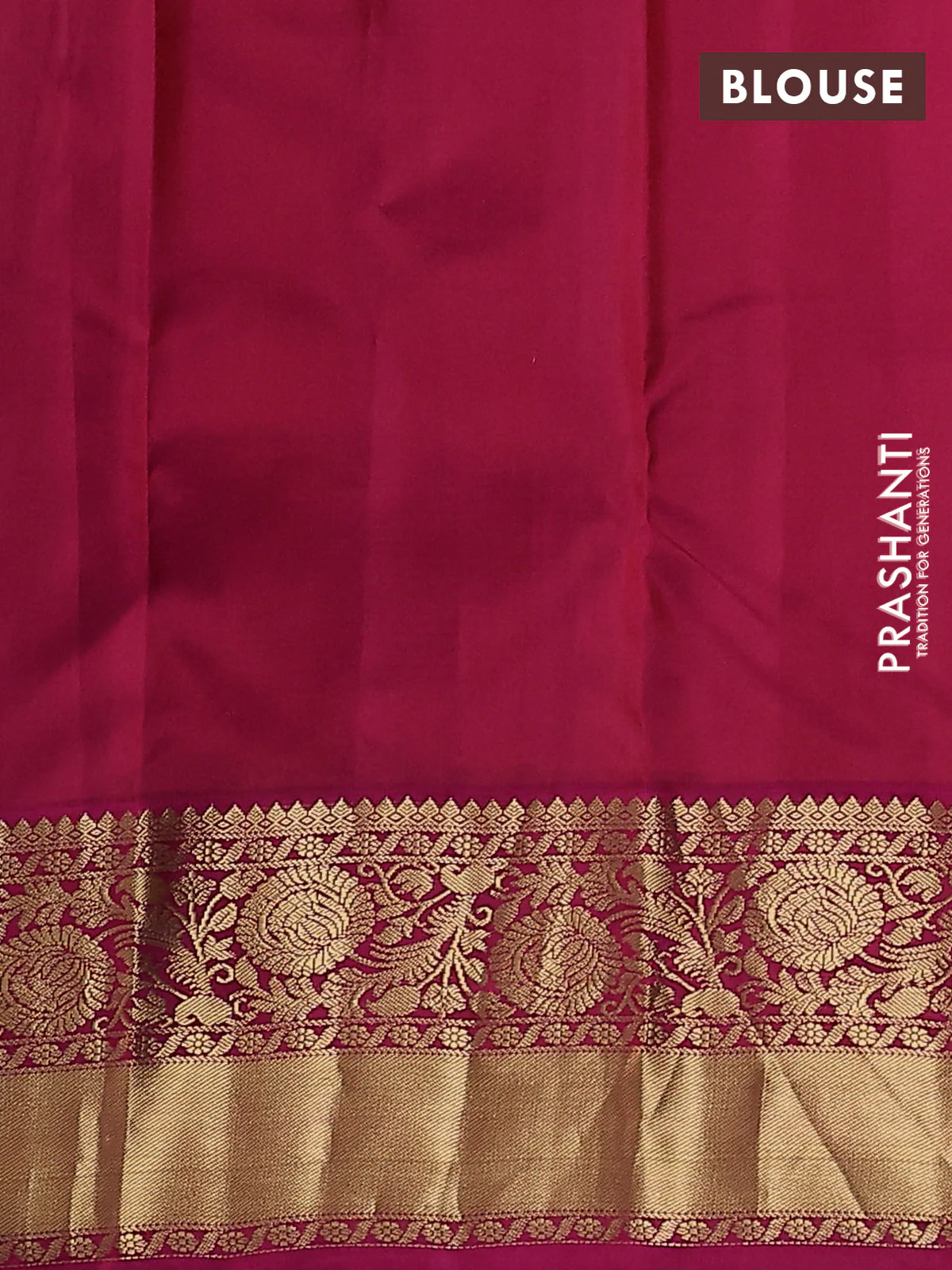 Pure kanchipuram silk saree bottle green and pink with zari woven buttas and rich zari woven korvai border - Image 3