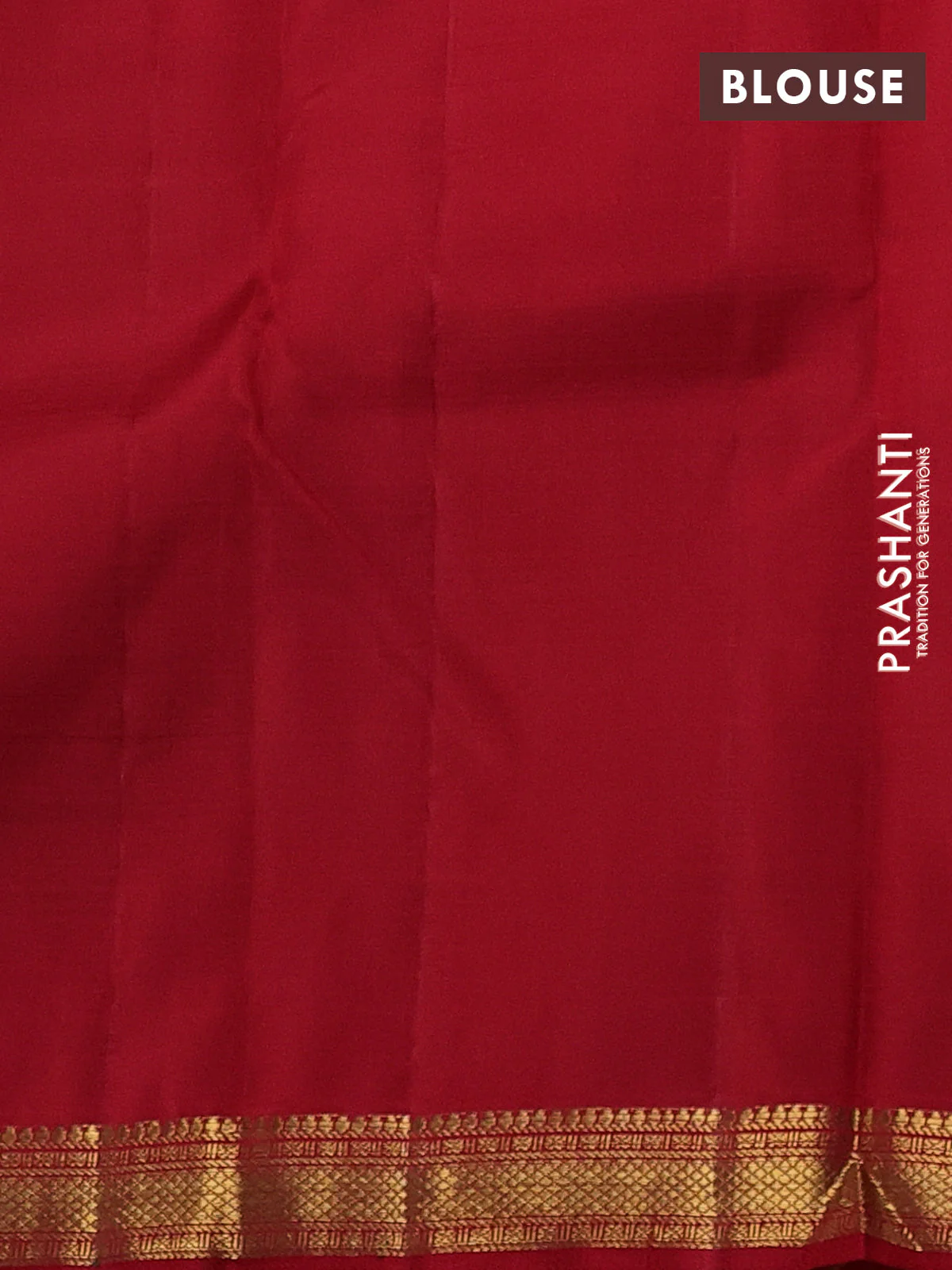 Pure kanchipuram silk saree bottle green and red with floral zari woven buttas and rich zari woven border - Image 4