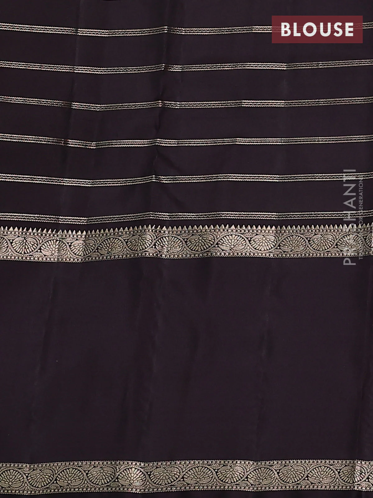 Pure kanchipuram silk saree bottle green and wine shade with allover zari checks & buttas and long rettapet zari woven border - Image 3