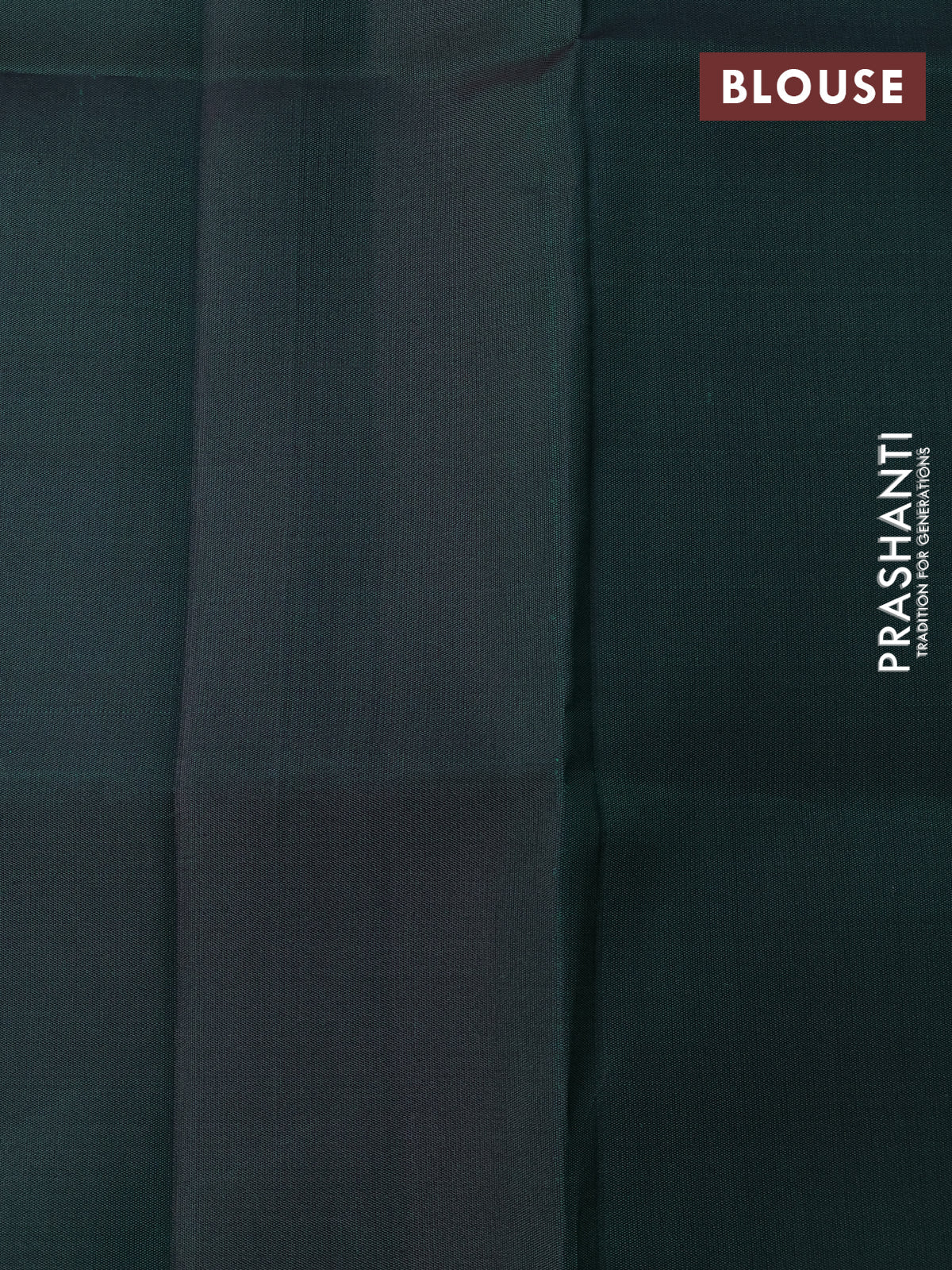 Pure kanchipuram silk saree bottle green with allover zari woven brocade weaves and simple border - Image 10
