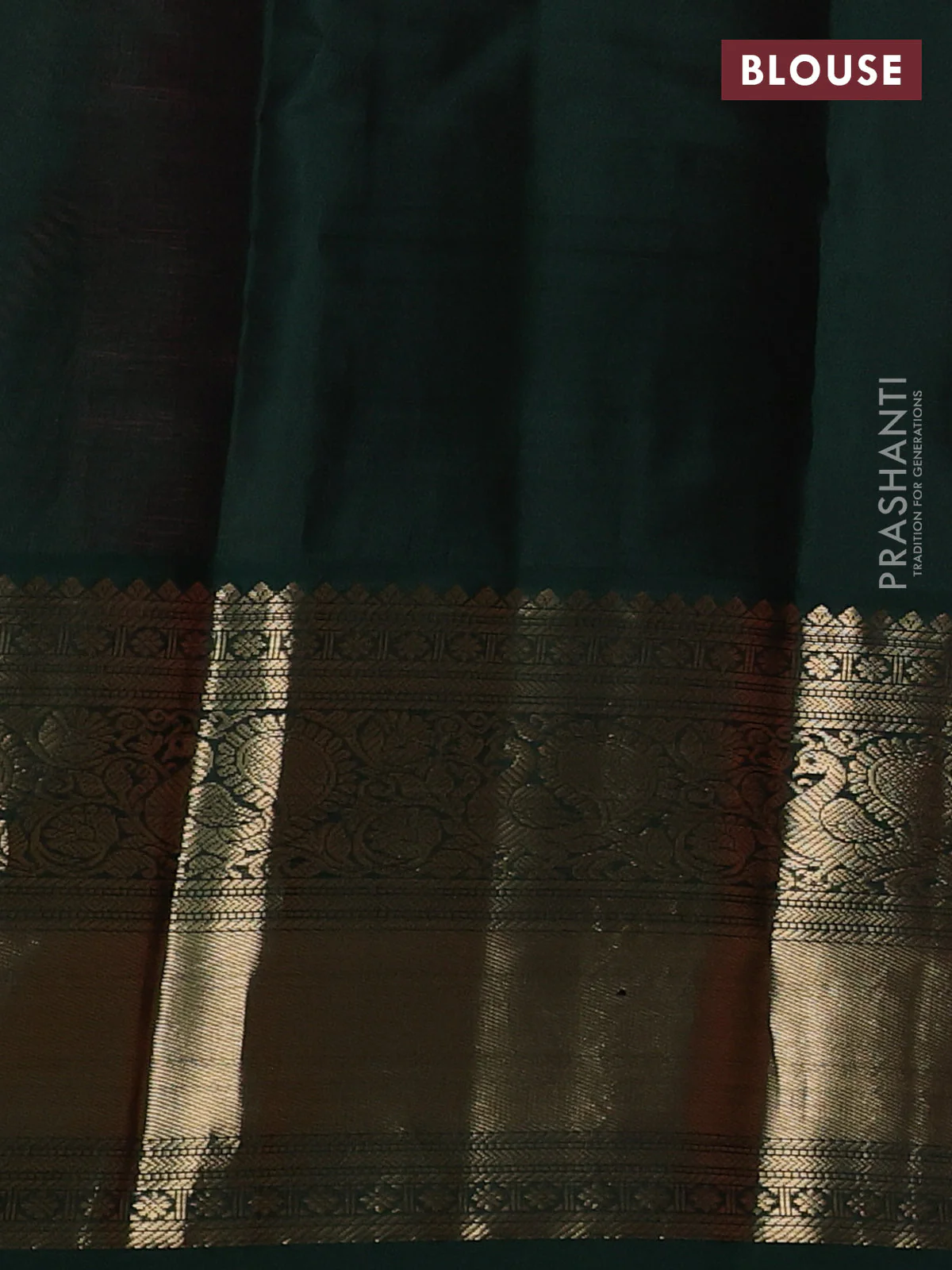 Pure kanchipuram silk saree candy pink and green with zari woven buttas and rich zari woven korvai border - Image 4