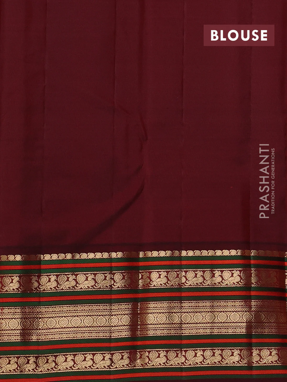 Pure kanchipuram silk saree cream and deep maroon with zari woven buttas and rich zari woven korvai border - Image 4