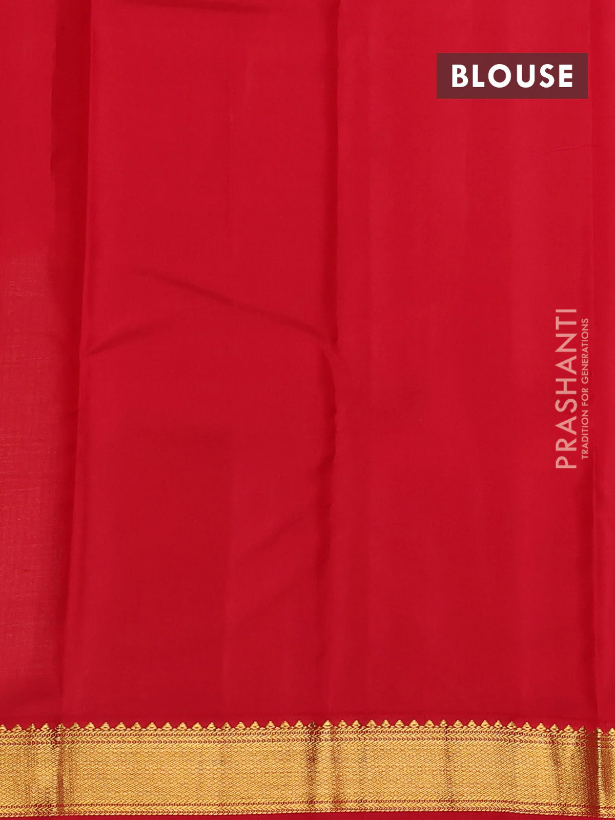 Pure kanchipuram silk saree cream and red with zari woven buttas and zari woven korvai border - Image 4