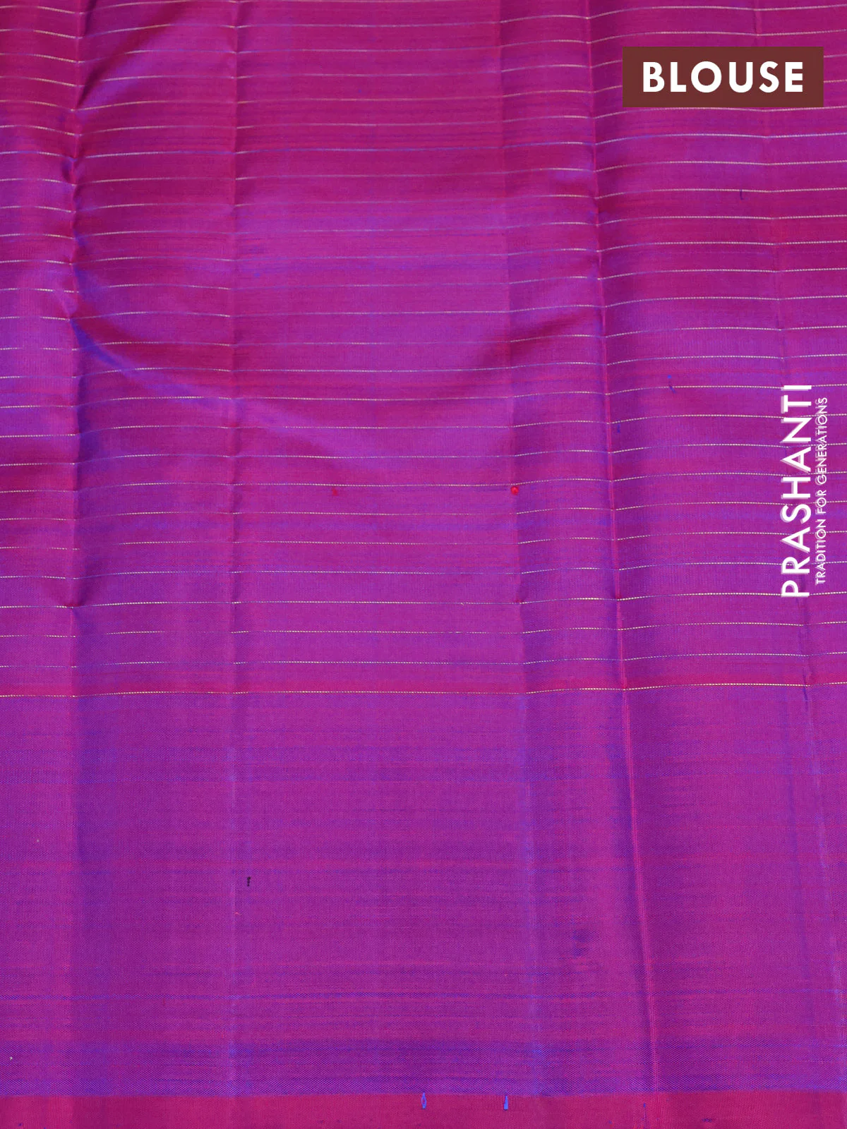 Pure kanchipuram silk saree cs blue and purple with allover zari woven checked pattern and zari woven butta border - Image 4