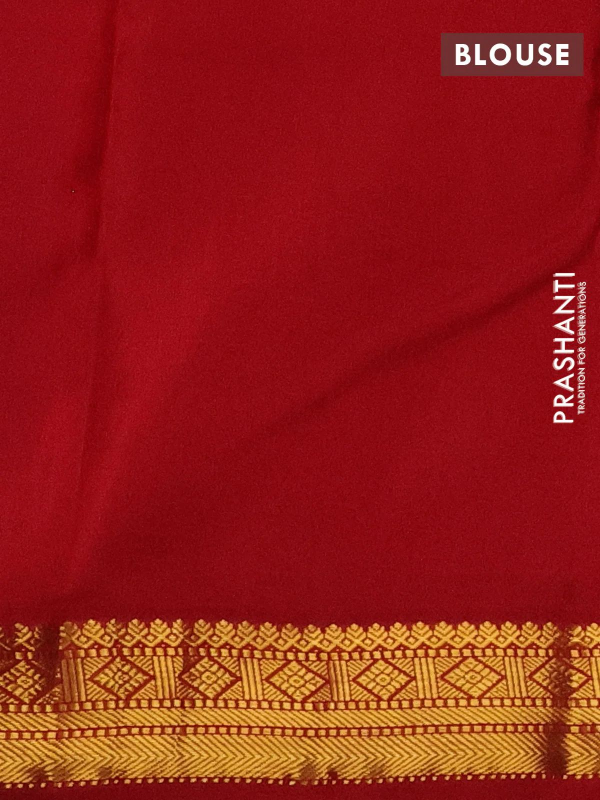 Pure kanchipuram silk saree cs blue and red with allover small zari checks and zari woven korvai border - Image 3