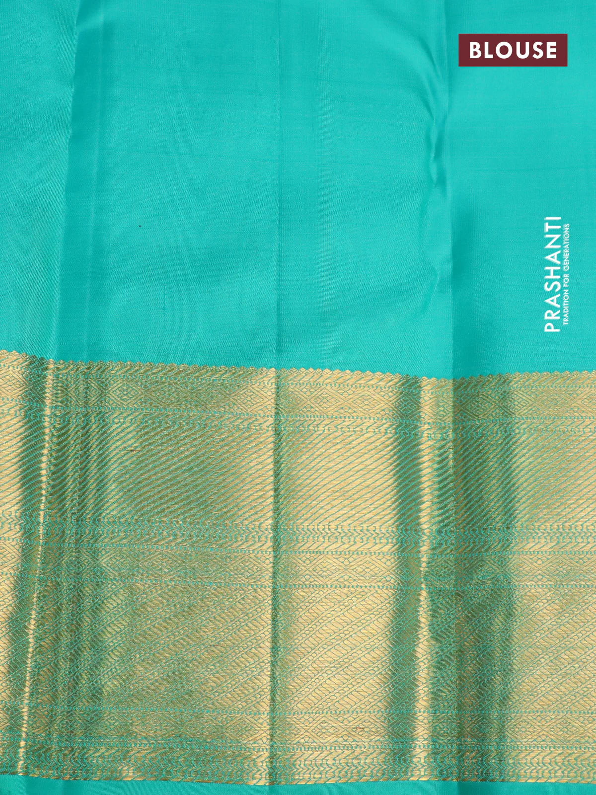 Pure kanchipuram silk saree dark magenta pink and teal green shade with allover zari woven brocade weaves and long rich zari woven border - Image 4