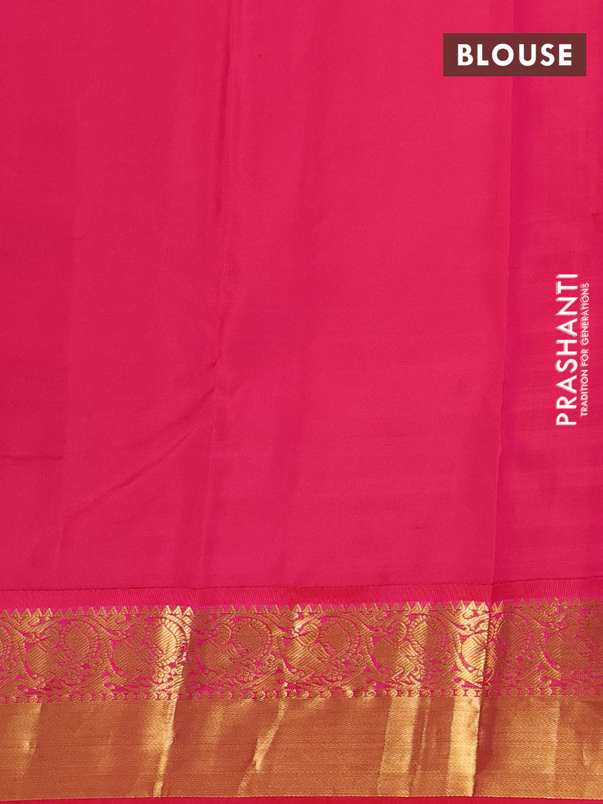 Pure kanchipuram silk saree dark mustard and pink with zari woven buttas and annam zari woven korvai border - Image 3
