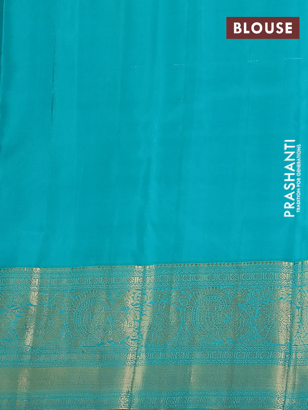 Pure kanchipuram silk saree deep jamun and teal green with zari woven buttas and long annam zari woven korvai border - Image 3