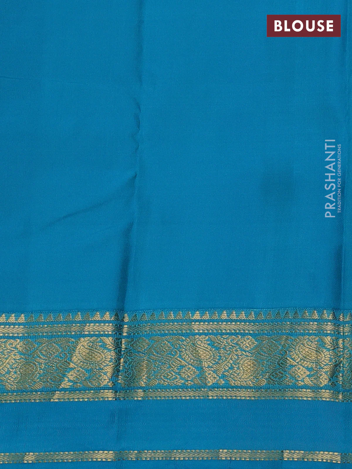 Pure kanchipuram silk saree deep maroon and blue with allover zari woven buttas and rettapet zari woven korvai border - Image 4