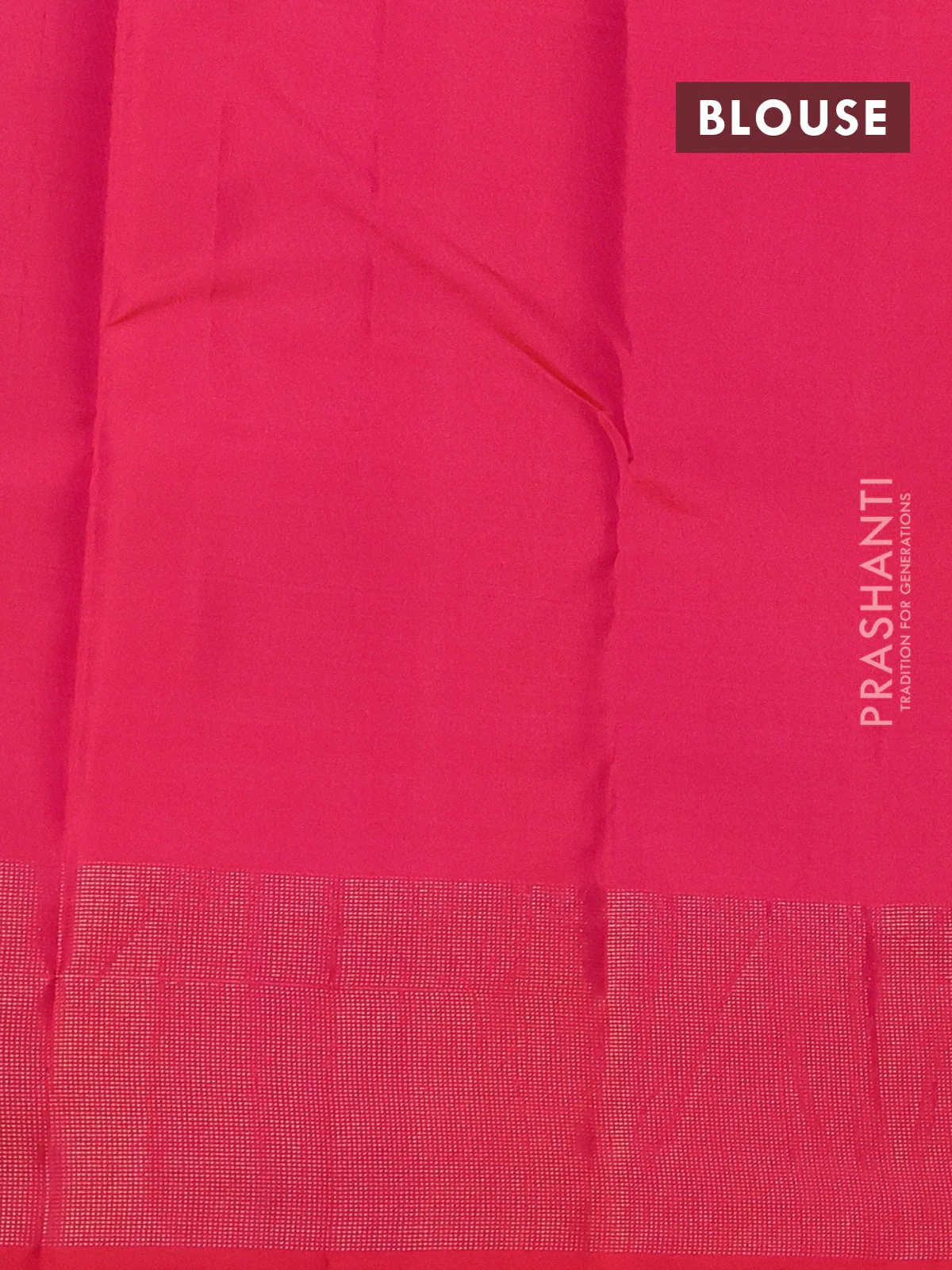 Pure kanchipuram silk saree dual shade of blue and dual shade of pinkish orange with zari woven buttas and zari woven border - Image 4