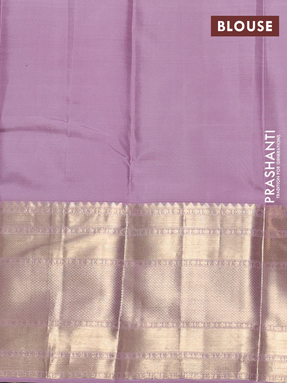 Pure kanchipuram silk saree dual shade of blue and pastel pink with allover zari weaves and long zari woven border - Image 3