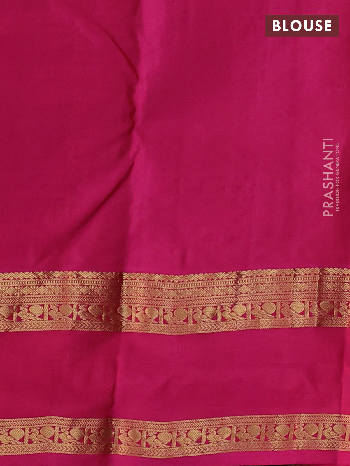 Pure kanchipuram silk saree dual shade of blue and pink with zari woven buttas and rettapet zari woven border - Image 4
