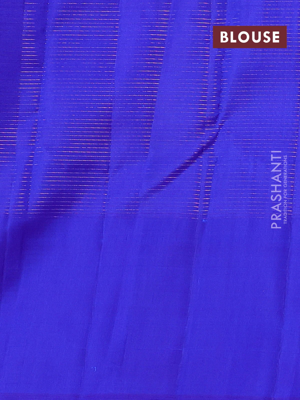 Pure kanchipuram silk saree dual shade of bluish green and royal blue with allover zari checks and zari woven butta border - Image 4