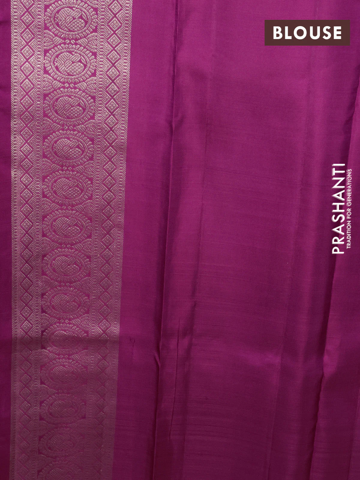 Pure kanchipuram silk saree dual shade of pastel grey and purple with allover zari woven brocade weaves and zari woven butta border - Image 4